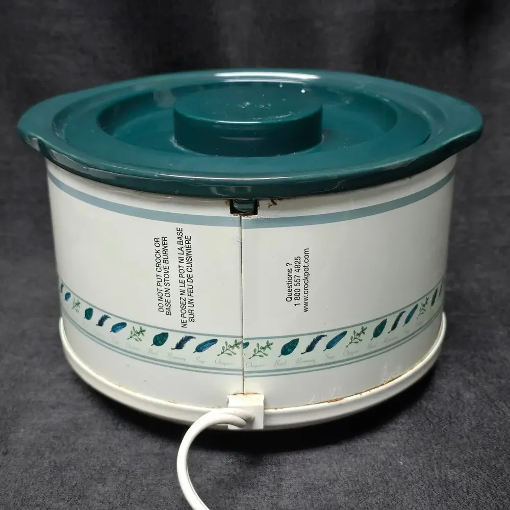 Vintage Rival Crock-ette 1 Qt. Stoneware Slow Cooker Crock Pot & Lid SCR100